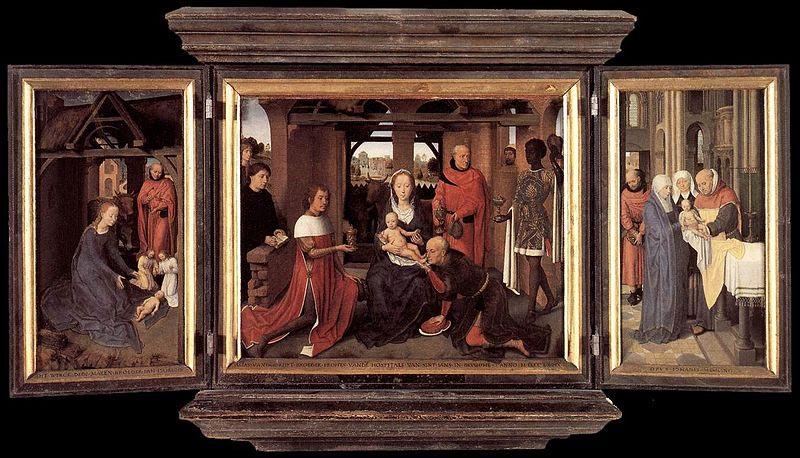 Hans Memling Triptych of Jan Floreins oil painting image